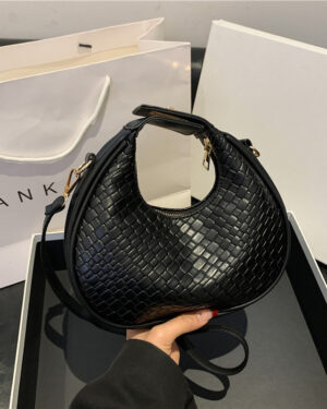 LABER LEE  Women's Handbag PU Leather Weave Retro Sling Bag
